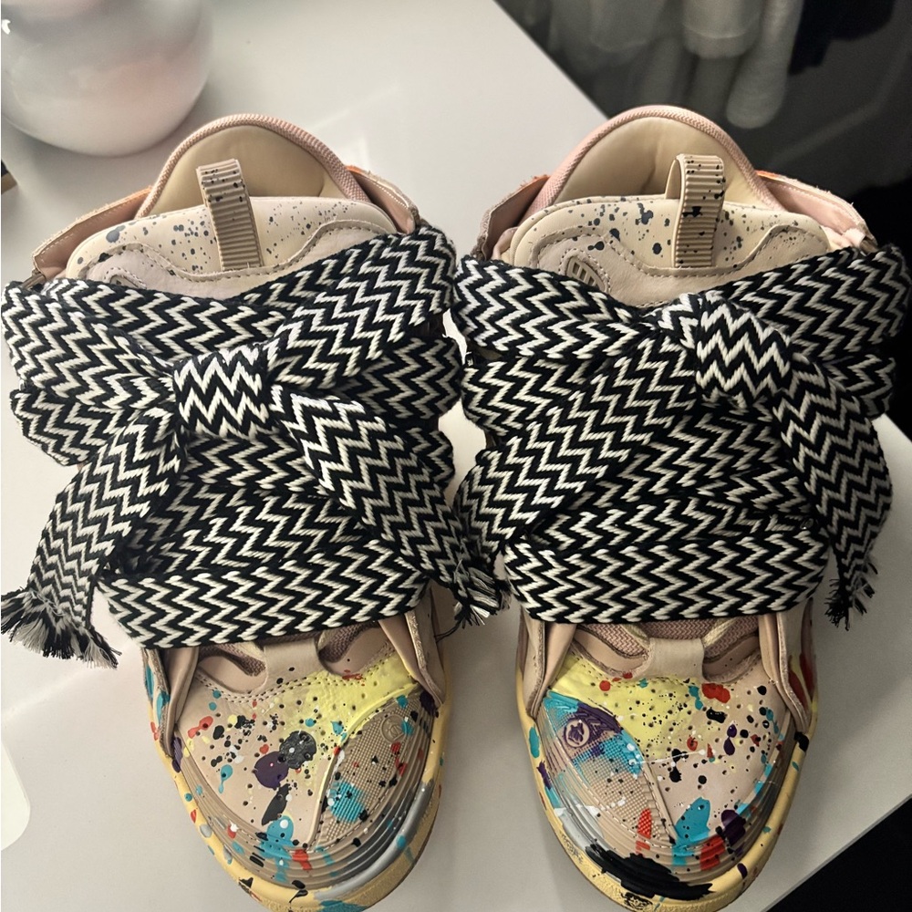 Lanvin Multicolor Paint Splatter Sneakers